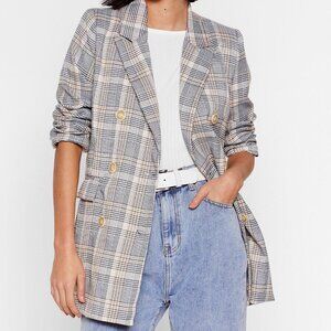 Business Babe Check Relaxed Blazer